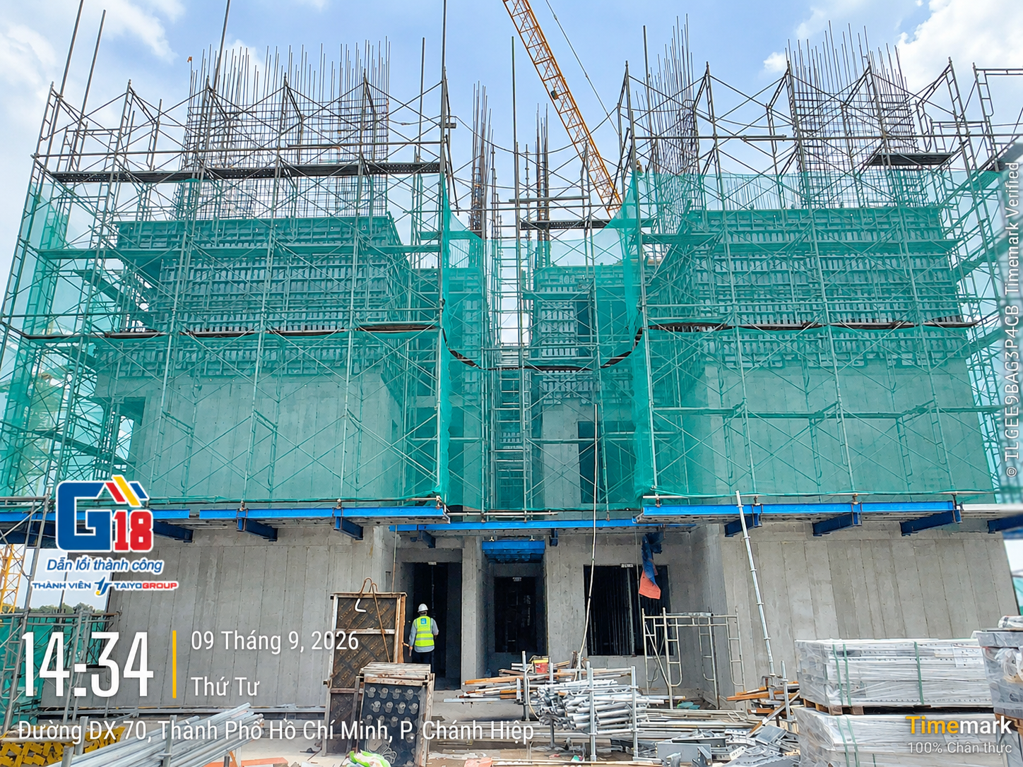 Cốp pha hợp kim G18 tại công trình