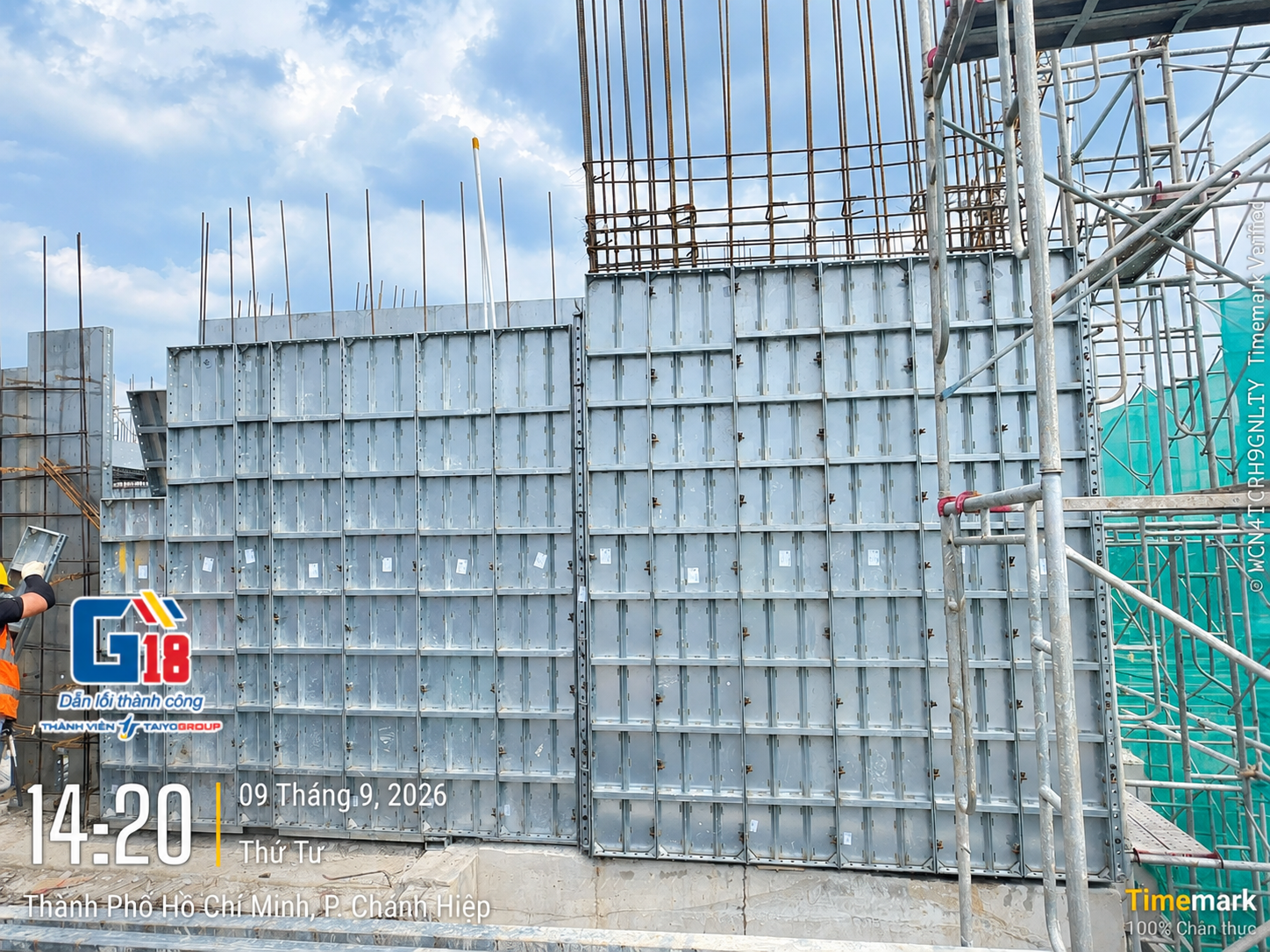 Cốp pha hợp kim G18 tại dự án