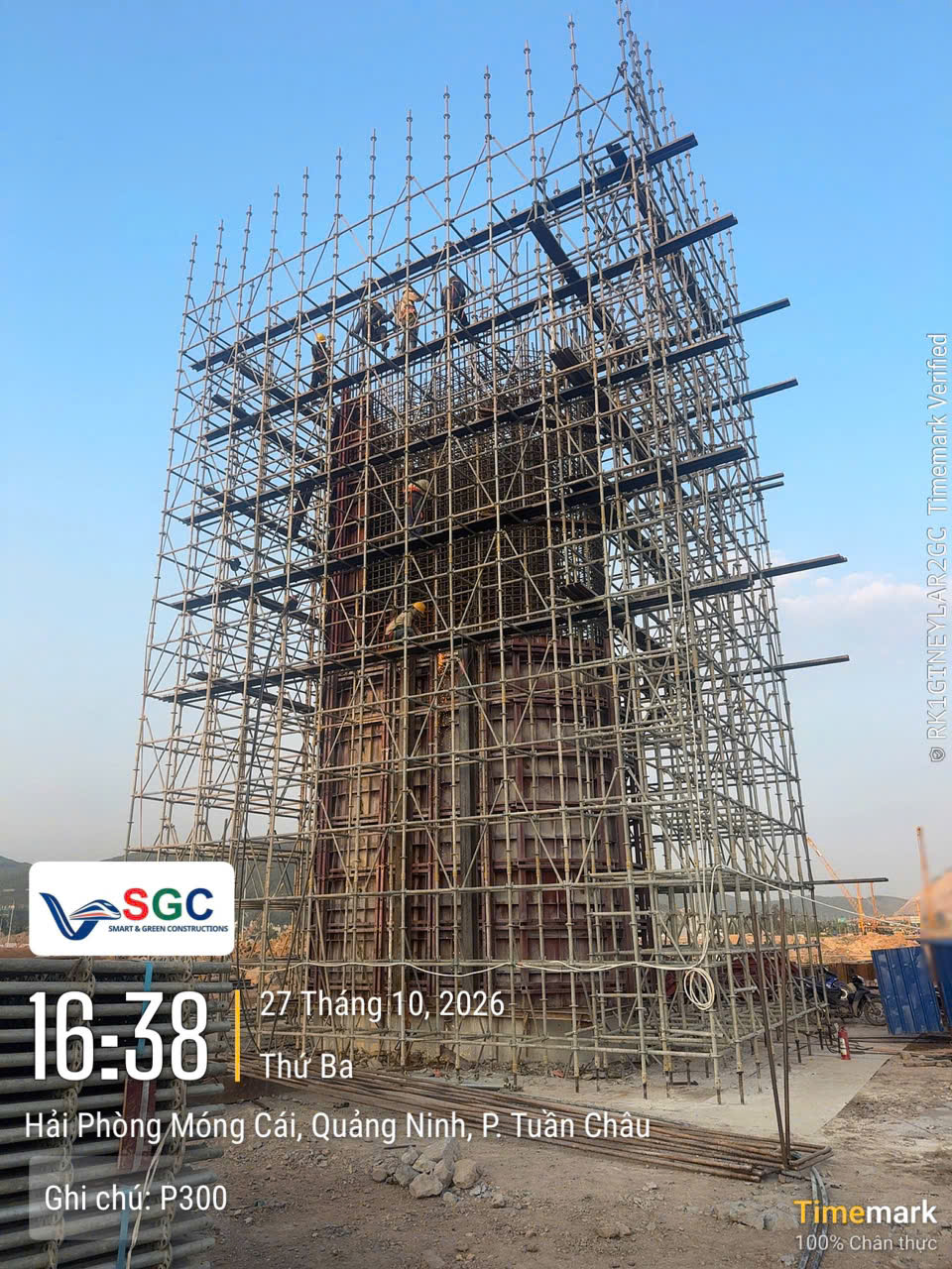 Giàn giáo G18 tại công trình Đường sắt tốc độ cao Hà Nội - Quảng Ninh