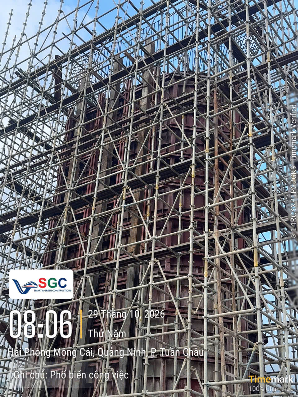 Giàn giáo G18 tại công trình Đường sắt tốc độ cao Hà Nội - Quảng Ninh